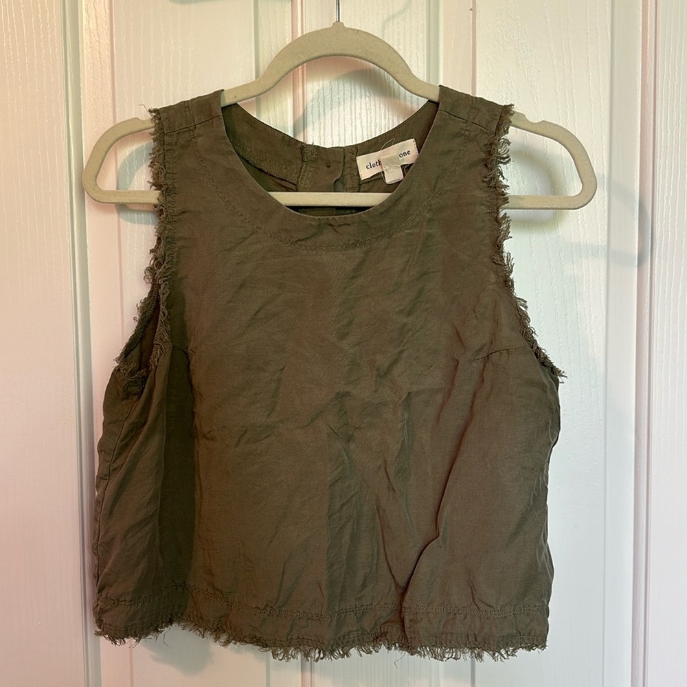 Lightweight Crop Top - Green & Shorter Back